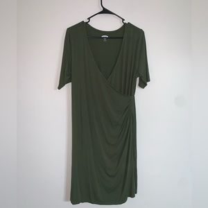 Army green maternity dress